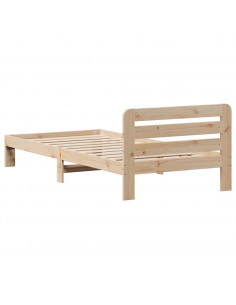 Letto senza Materasso 90x190 cm in Legno Massello di Pino
