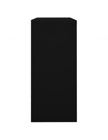 Armadio con Ante Scorrevoli Nero 90x40x90cm in Acciaio