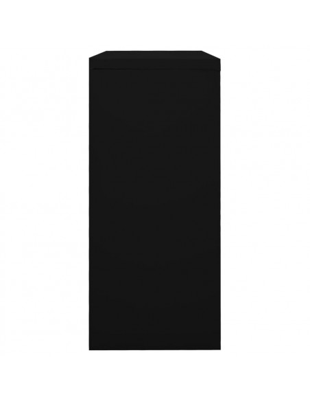 Armadio con Ante Scorrevoli Nero 90x40x90cm in Acciaio