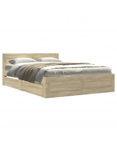 Giroletto Testiera Rovere Sonoma 140x190 cm Legno Multistrato 2