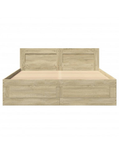 Giroletto Testiera Rovere Sonoma 140x190 cm Legno Multistrato