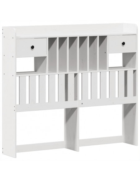 Letto senza Materasso Bianco 135x190 cm Legno Massello di Pino