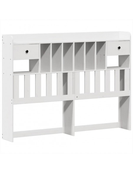 Letto senza Materasso Bianco 140x190 cm Legno Massello di Pino