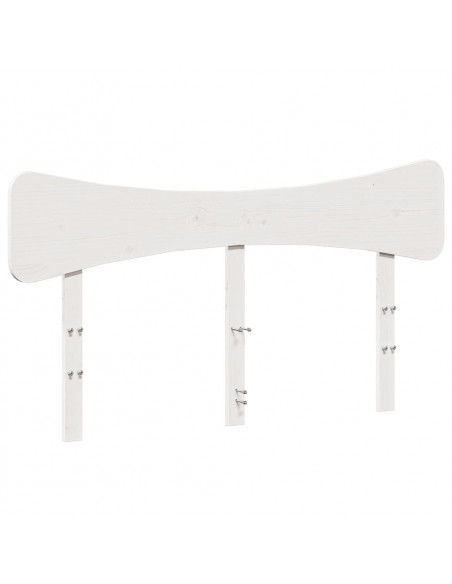 Letto senza Materasso Bianco 140x190 cm Legno Massello di Pino