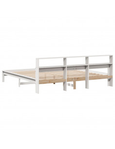 Letto senza Materasso Bianco 180x200 cm Legno Massello di Pino