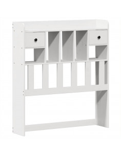 Letto senza Materasso Bianco 75x190 in Legno Massello di Pino