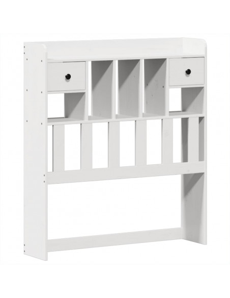 Letto senza Materasso Bianco 75x190 in Legno Massello di Pino