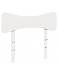 Letto senza Materasso Bianco 90x190 cm in Legno Massello Pino