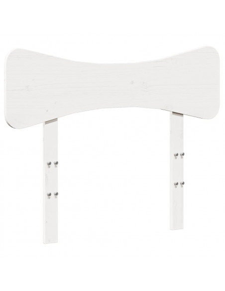 Letto senza Materasso Bianco 90x190 cm in Legno Massello Pino