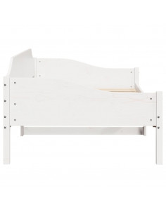 Letto senza Materasso Bianco 90x200 cm Legno Massello di Pino