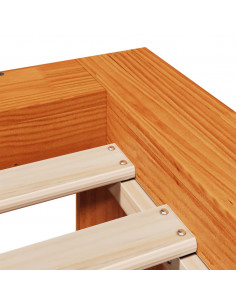 Letto senza Materasso Marrone Cera 100x200 cm in Legno di Pino