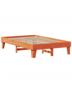 Letto senza Materasso Marrone Cera 120x190 cm in Legno di Pino