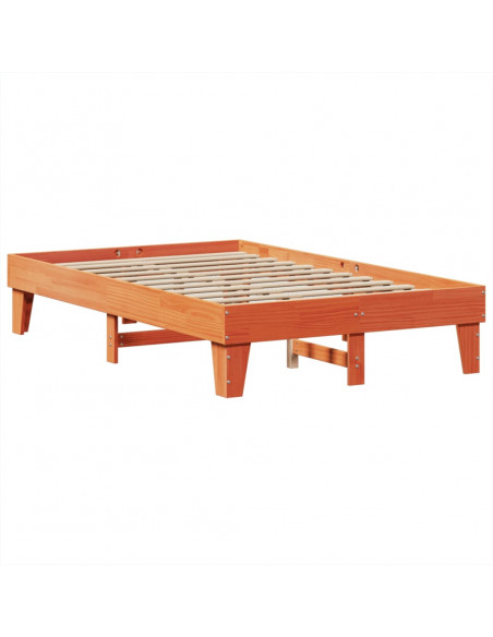 Letto senza Materasso Marrone Cera 120x190 cm in Legno di Pino