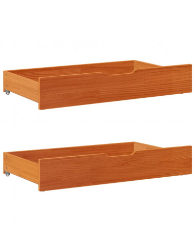 Letto senza Materasso Marrone Cera 120x190 cm in Legno di Pino