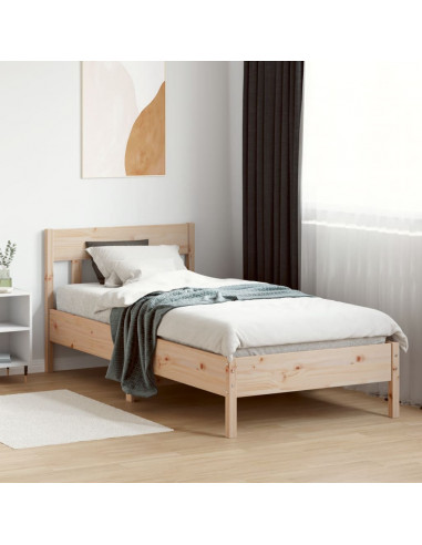 Giroletto con Testiera 75x190 cm in Legno Massello di Pino