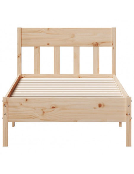 Giroletto con Testiera 75x190 cm in Legno Massello di Pino