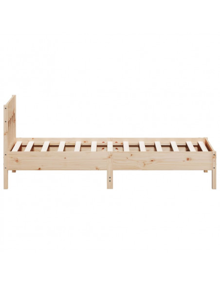 Giroletto con Testiera 75x190 cm in Legno Massello di Pino