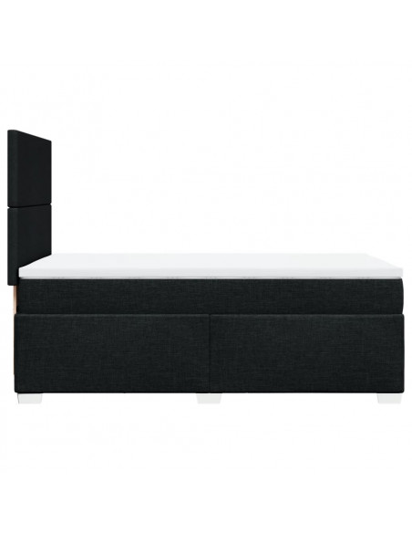 Giroletto a Molle con Materasso Nero 90x190 cm in Tessuto