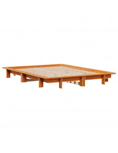 Letto senza Materasso Marrone Cera 140x190 cm in Legno di Pino