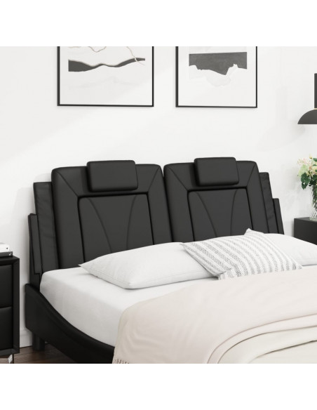 Cuscino Testiera Nero 140 cm in Similpelle
