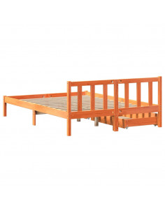 Letto senza Materasso Marrone Cera 160x200 cm in Legno di Pino