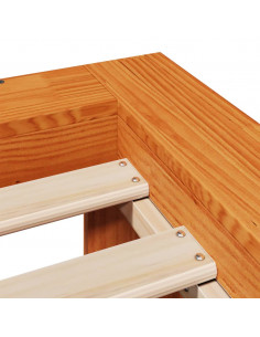 Letto senza Materasso Marrone Cera 180x200 cm in Legno di Pino