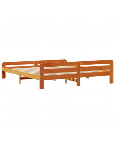 Letto senza Materasso Marrone Cera 180x200 cm in Legno di Pino