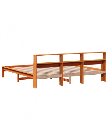 Letto senza Materasso Marrone Cera 180x200 cm in Legno di Pino