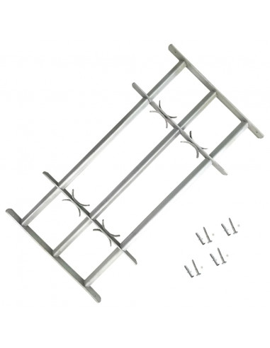 Grate per Finestre Regolabili 3 Barre Trasversali 500-650 mm