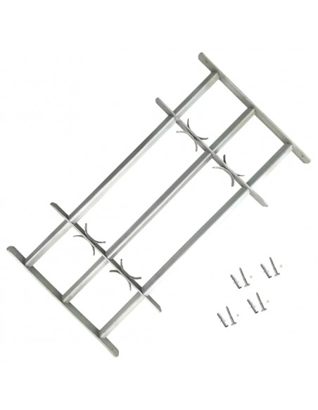 Grate per Finestre Regolabili 3 Barre Trasversali 500-650 mm