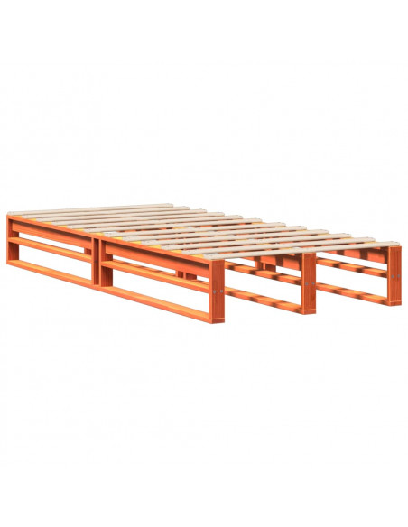 Letto senza Materasso Marrone Cera 75x190 cm in Legno di Pino