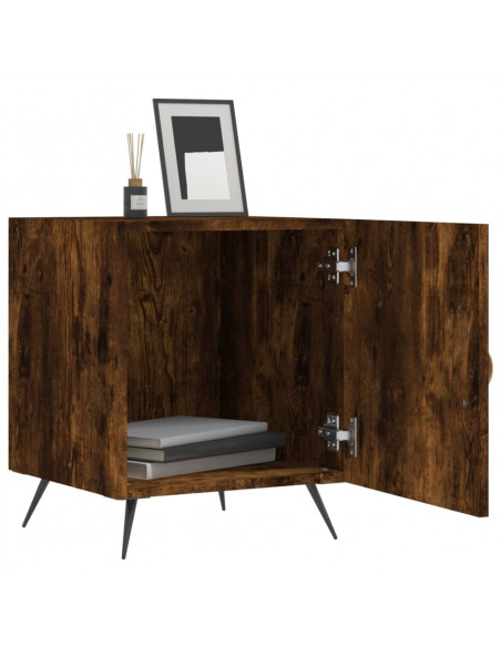 Comodino Rovere Fumo 40x40x50 cm in Legno Multistrato