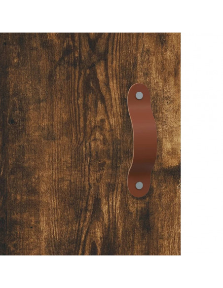 Comodino Rovere Fumo 40x40x50 cm in Legno Multistrato