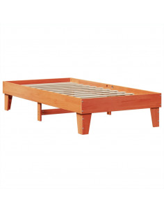 Letto senza Materasso Marrone Cera 75x190 cm in Legno di Pino