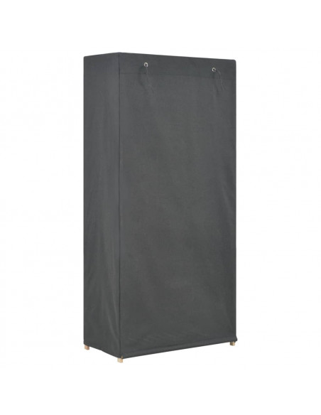 Armadio a 3 Ripiani Grigio 79x40x170 cm in Tessuto