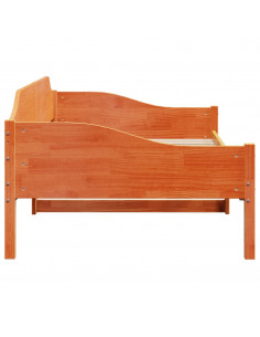 Letto senza Materasso Marrone Cera 90x200 cm Legno di Pino