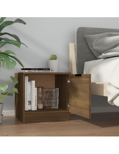 Comodini 2 pz Rovere Marrone 40x39x40 cm