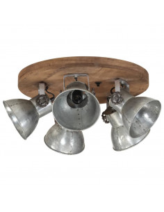 Lampada da Soffitto 25 W Argento Vintage 50x50x25 cm E27 2