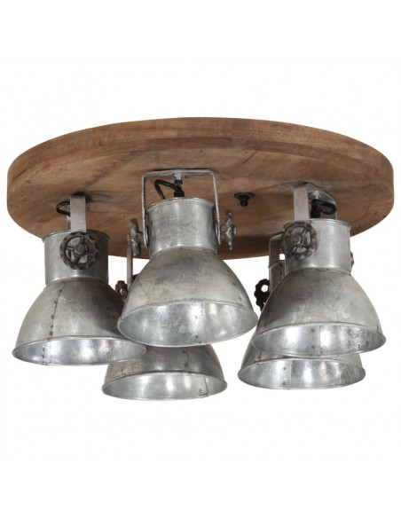 Lampada da Soffitto 25 W Argento Vintage 50x50x25 cm E27