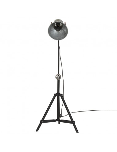 Lampada da Terra 25 W Argento Vintage 35x35x65/95 cm E27