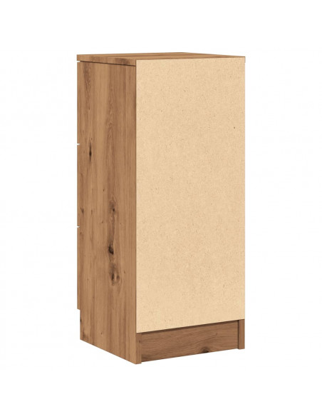 Credenze 2 pz Rovere Artigianale 30x30x70 cm Legno Multistrato