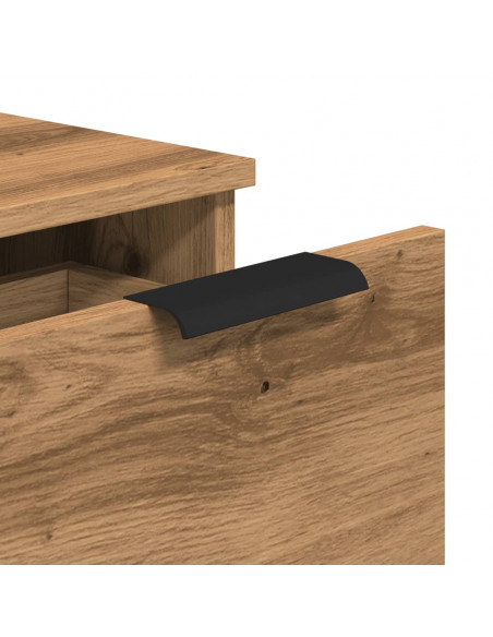 Credenze 2 pz Rovere Artigianale 30x30x70 cm Legno Multistrato
