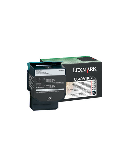 Lexmark C54x, X54x Black Return Programme Toner Cartridge (1K) cartuccia toner Originale Nero