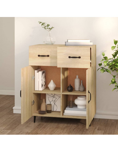 Credenza Rovere Sonoma 69,5x34x90 cm in Legno Multistrato