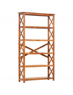 Libreria 100x30x180 cm Legno Massello Acacia Finitura Miele