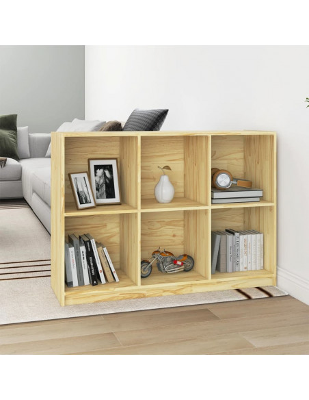 Libreria 104x33x76 cm in Legno Massello di Pino