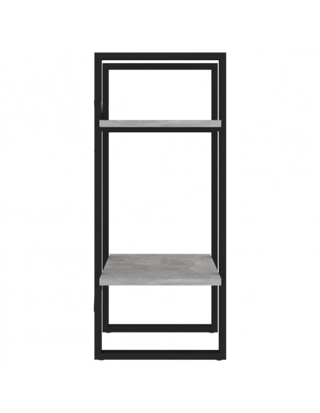 Libreria 2 Ripiani Grigio Cemento 40x30x70 cm Legno Multistrato