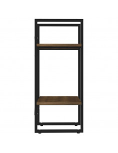 Libreria 2 Ripiani Rovere Marrone 40x30x70 cm Legno Multistrato