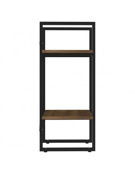 Libreria 2 Ripiani Rovere Marrone 40x30x70 cm Legno Multistrato