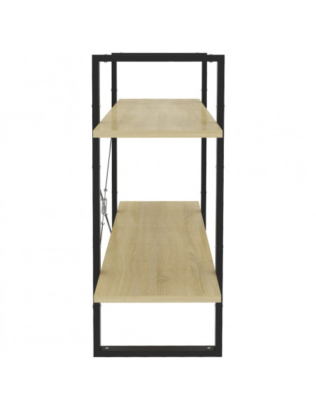 Libreria 2 Ripiani Rovere Sonoma 100x30x70 cm Legno Multistrato